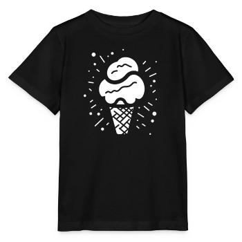Eistüte Zeichnung - Stanley/Stella MINI CREATOR Kids’ T-Shirt - black - Front - Mikhail (115cm)