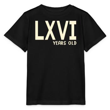 Roman Numerals 66 - Stanley/Stella MINI CREATOR Kids’ T-Shirt - black - Front - Mikhail (115cm)