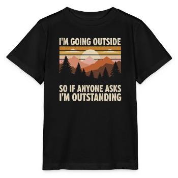 Je sors – Déclaration en plein air - T-shirt bio MINI CREATOR Stanley/Stella Enfant - noir - Devant - Mikhail (115cm)