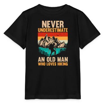 Hiking Mountain Trail Backpacking Outdoors Poaching - Stanley/Stella MINI CREATOR Kids’ T-Shirt - black - Front - Mikhail (115cm)