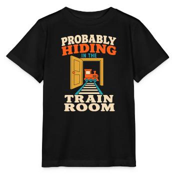 Salle du train Train Model Railway Model Railway Cadeau de Papa - T-shirt bio MINI CREATOR Stanley/Stella Enfant - noir - Devant - Mikhail (115cm)