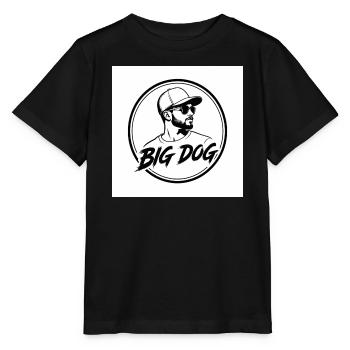 T-shirt portrait de grand chien en forme de cercle - T-shirt bio MINI CREATOR Stanley/Stella Enfant - noir - Devant - Mikhail (115cm)