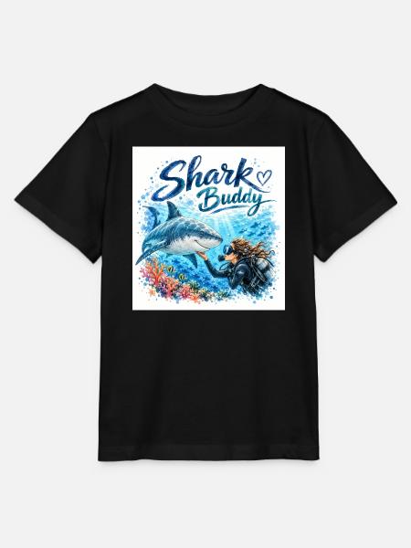 Shark Buddy Unterwasserfreund - Stanley/Stella Kinder T-Shirt MINI CREATOR - Schwarz
