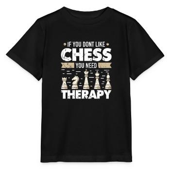 Échiquier des joueurs d’échecs - T-shirt bio MINI CREATOR Stanley/Stella Enfant - noir - Devant - Mikhail (115cm)