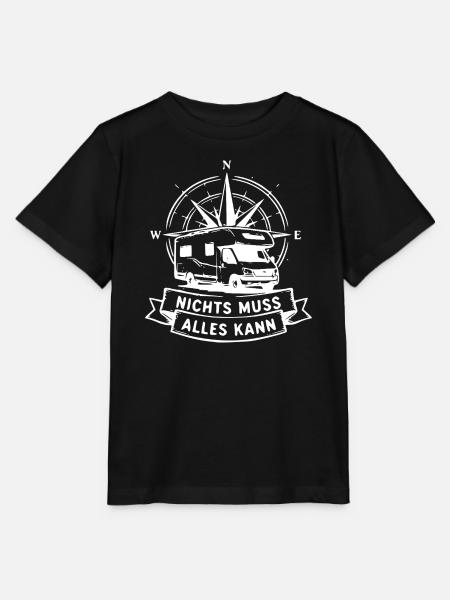 Nichts Muss Alles Kann Camper - Stanley/Stella Kinder T-Shirt MINI CREATOR  - Schwarz