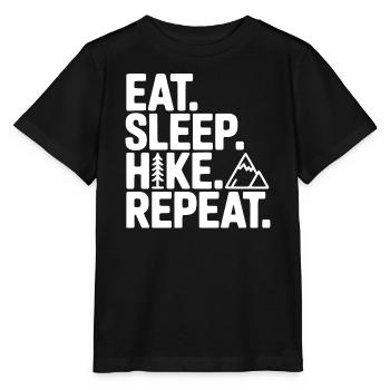 Eat. Sleep. Hike. Repeat. - Stanley/Stella MINI CREATOR Kids’ T-Shirt - black - Front - Mikhail (115cm)