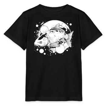 Art de rue de pêche - T-shirt bio MINI CREATOR Stanley/Stella Enfant - noir - Devant - Mikhail (115cm)