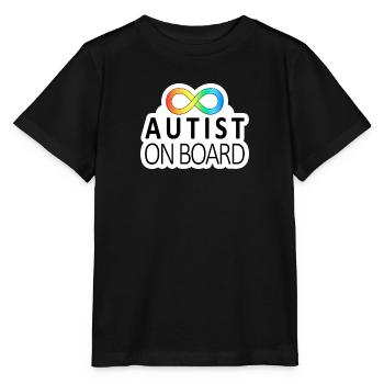 Autiste à bord : autocollants sur la neurodiversité - T-shirt bio MINI CREATOR Stanley/Stella Enfant - noir - Devant - Mikhail (115cm)