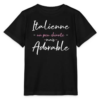 Italienne Un Peu Chiante Mais Adorable T-Shirt ... - T-shirt bio MINI CREATOR Stanley/Stella Enfant - noir - Devant - Mikhail (115cm)