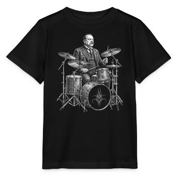 Grover Cleveland plays drums - Stanley/Stella MINI CREATOR Kids’ T-Shirt - black - Front - Mikhail (115cm)