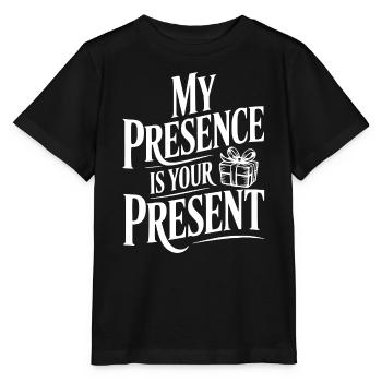 Ma présence est ton cadeau - T-shirt bio MINI CREATOR Stanley/Stella Enfant - noir - Devant - Mikhail (115cm)