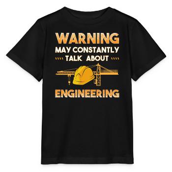 Ingénieur civil sur chantier de construction - T-shirt bio MINI CREATOR Stanley/Stella Enfant - noir - Devant - Mikhail (115cm)