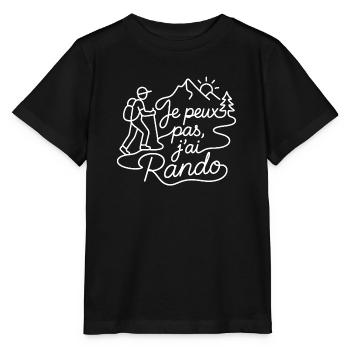 Je peux pas, j'ai Rando - T-shirt bio MINI CREATOR Stanley/Stella Enfant - noir - Devant - Mikhail (115cm)