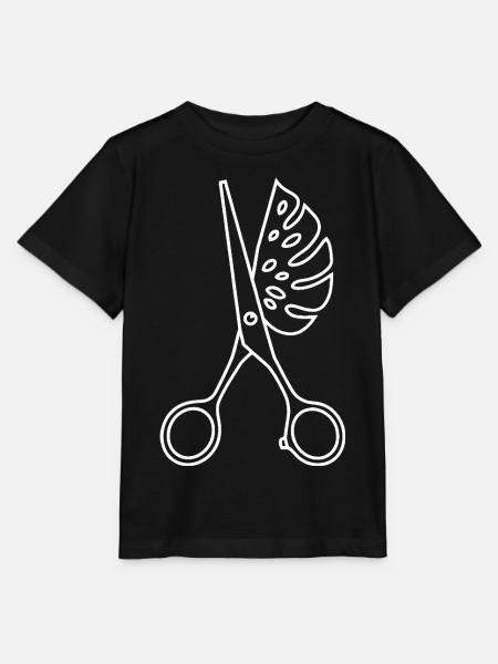 Schere & Monstera - Stanley/Stella Kinder T-Shirt MINI CREATOR - Schwarz