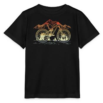 Croquis VTT Vintage - T-shirt bio MINI CREATOR Stanley/Stella Enfant - noir - Devant - Mikhail (115cm)