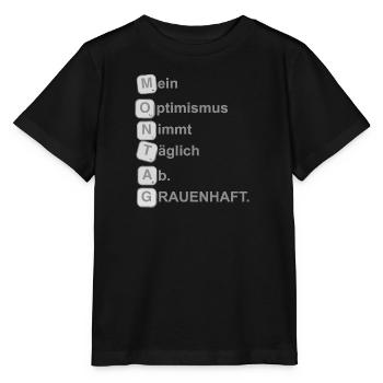 Montagsrätsel - Stanley/Stella Kinder T-Shirt MINI CREATOR  - Schwarz - Vorne - Mikhail (115cm)
