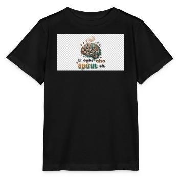 Ich denke also spinn ich Gehirnwerk - Stanley/Stella Kinder T-Shirt MINI CREATOR  - Schwarz - Vorne - Mikhail (115cm)
