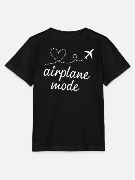 Flugzeugmodus Heartline - Stanley/Stella Kinder T-Shirt MINI CREATOR  - Schwarz