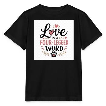 L’amour est un mot à quatre pattes - T-shirt bio MINI CREATOR Stanley/Stella Enfant - noir - Devant - Mikhail (115cm)