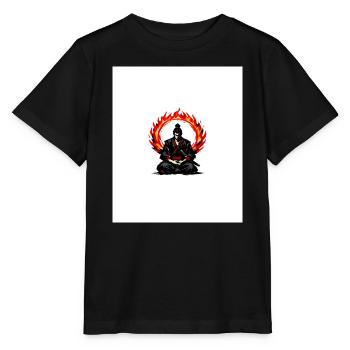 Médiation du Cercle de Flammes dans les samouraïs - T-shirt bio MINI CREATOR Stanley/Stella Enfant - noir - Devant - Mikhail (115cm)