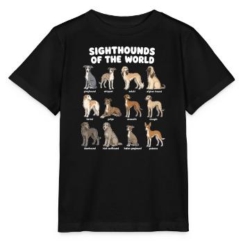 Chiens de lévrier races de chiens mignons - T-shirt bio MINI CREATOR Stanley/Stella Enfant - noir - Devant - Mikhail (115cm)