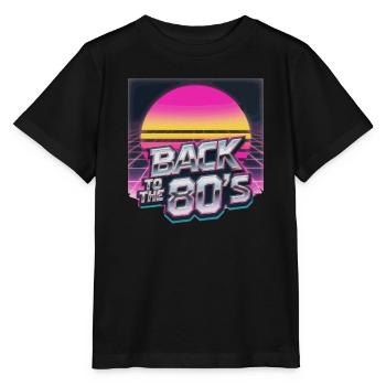 Le Retour du soleil néon des années 80 - T-shirt bio MINI CREATOR Stanley/Stella Enfant - noir - Devant - Mikhail (115cm)