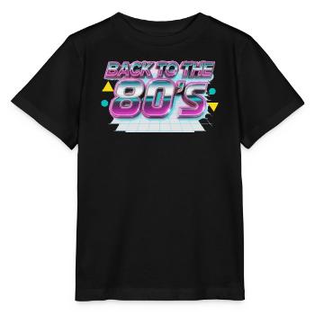 Retour au Neon Retro des années 80 - T-shirt bio MINI CREATOR Stanley/Stella Enfant - noir - Devant - Mikhail (115cm)