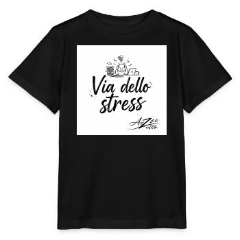 Via dello Stress: Stressabbau Humor - Stanley/Stella Kinder T-Shirt MINI CREATOR  - Schwarz - Vorne - Mikhail (115cm)