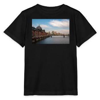 Historic fish auction hall in Hamburg - Stanley/Stella MINI CREATOR Kids’ T-Shirt - black - Front - Mikhail (115cm)