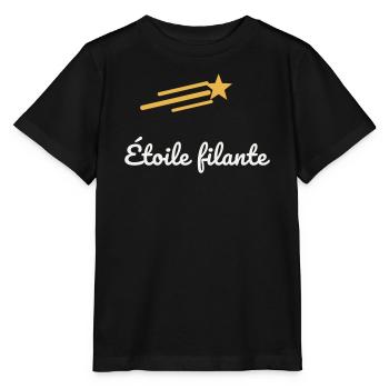 Étoile Filante Or Voeu Nuit Magie Rêve Chance - Stanley/Stella Kinder T-Shirt MINI CREATOR  - Schwarz - Vorne - Mikhail (115cm)