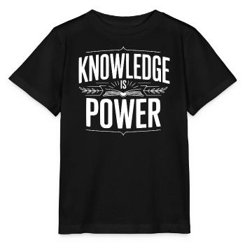 LA CONNAISSANCE, C’EST LE POUVOIR - T-shirt bio MINI CREATOR Stanley/Stella Enfant - noir - Devant - Mikhail (115cm)