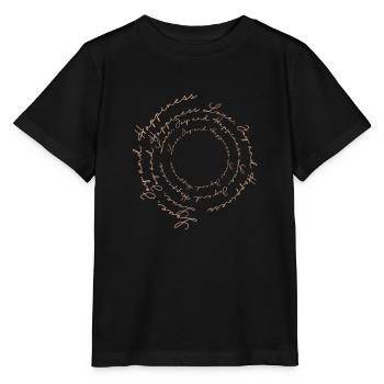 Cercle d’Affirmation Positive Love Joie Happiness - T-shirt bio MINI CREATOR Stanley/Stella Enfant - noir - Devant - Mikhail (115cm)