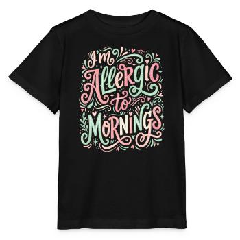 Joueur, je suis allergique à Morgende - T-shirt bio MINI CREATOR Stanley/Stella Enfant - noir - Devant - Mikhail (115cm)