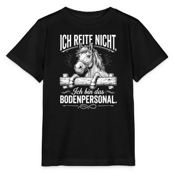 Ich reite nicht ich bin das bodenpersonal - Stanley/Stella Kinder T-Shirt MINI CREATOR  - Schwarz - Vorne - Mikhail (115cm)