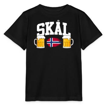 Vacances en Norvège dans les fjords de Norge Voyage en Scandinavie - T-shirt bio MINI CREATOR Stanley/Stella Enfant - noir - Devant - Mikhail (115cm)