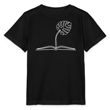 Livre de feuilles de Monstera de croissance - T-shirt bio MINI CREATOR Stanley/Stella Enfant - noir - Devant - Mikhail (115cm)