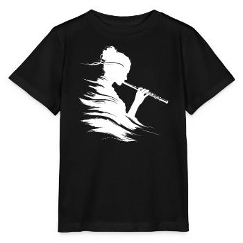 Flûtiste dessinateur - T-shirt bio MINI CREATOR Stanley/Stella Enfant - noir - Devant - Mikhail (115cm)