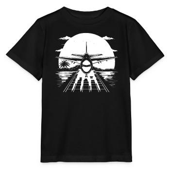 Dessin d’avion - T-shirt bio MINI CREATOR Stanley/Stella Enfant - noir - Devant - Mikhail (115cm)