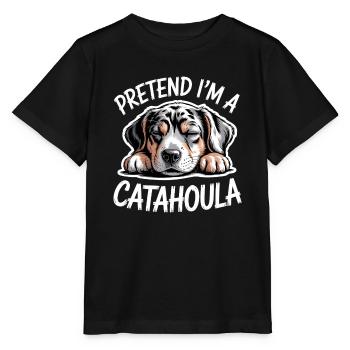 Louisiana Catahoula Leopard Dog Spruch Geschenk - Stanley/Stella Kinder T-Shirt MINI CREATOR  - Schwarz - Vorne - Mikhail (115cm)