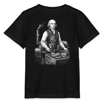 James Madison grille un barbecue - T-shirt bio MINI CREATOR Stanley/Stella Enfant - noir - Devant - Mikhail (115cm)