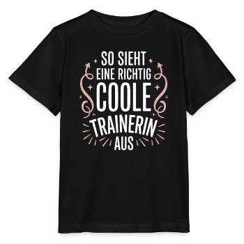 So sieht eine coole Trainerin aus - Stanley/Stella Kinder T-Shirt MINI CREATOR  - Schwarz - Vorne - Mikhail (115cm)