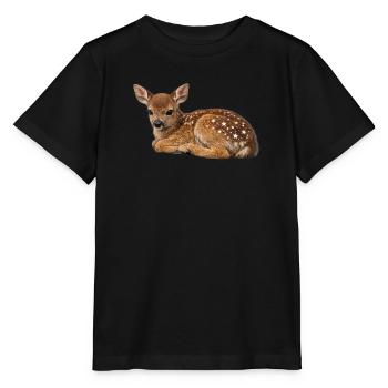 Les taches stellaires Faon - T-shirt bio MINI CREATOR Stanley/Stella Enfant - noir - Devant - Mikhail (115cm)