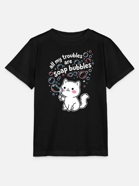 All My Troubles Are Soap Bubbles - Stanley/Stella Kinder T-Shirt MINI CREATOR - Schwarz