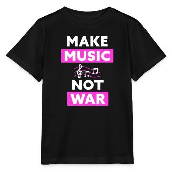 Faire de la musique, pas la guerre - T-shirt bio MINI CREATOR Stanley/Stella Enfant - noir - Devant - Mikhail (115cm)