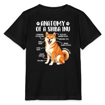 Anatomy Of A Shiba Inu Doge Humor - Stanley/Stella MINI CREATOR Kids’ T-Shirt - black - Front - Mikhail (115cm)