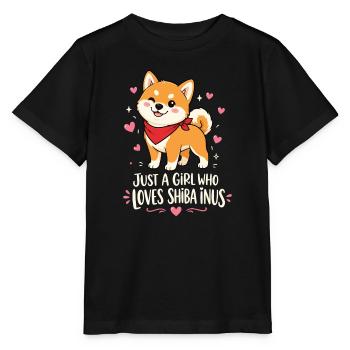 La fille aime Shiba Inus Doge Kawaii Maman - T-shirt bio MINI CREATOR Stanley/Stella Enfant - noir - Devant - Mikhail (115cm)
