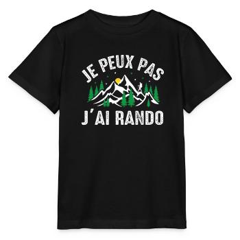 Je Peux Pas J'ai Rando - T-shirt bio MINI CREATOR Stanley/Stella Enfant - noir - Devant - Mikhail (115cm)