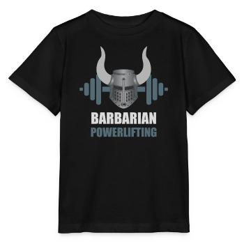 Entraînement de powerlifting Barbarian Warrior - T-shirt bio MINI CREATOR Stanley/Stella Enfant - noir - Devant - Mikhail (115cm)