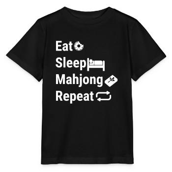 Manger Dormir Mahjong Répéter - T-shirt bio MINI CREATOR Stanley/Stella Enfant - noir - Devant - Mikhail (115cm)