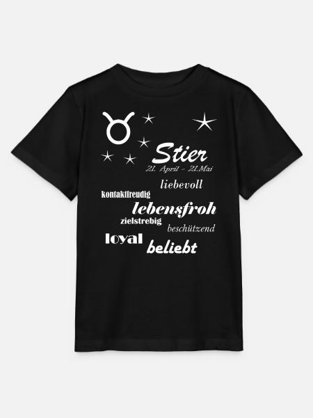 Stier_Sternzeichen - Stanley/Stella Kinder T-Shirt MINI CREATOR - Schwarz